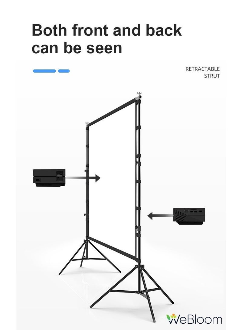 WeBloom 100-120-150 Inch Projector Screen with Dual Tripod Stand 16:9 4K HD Portable Outdoor Indoor Projector Screen Rear Front Projection Screen, Foldable Thick Milk Silk Outdoor Movie Screen With Carry Bag for Home Theater, Office Meetings, Outdoor Movies. - Image 4